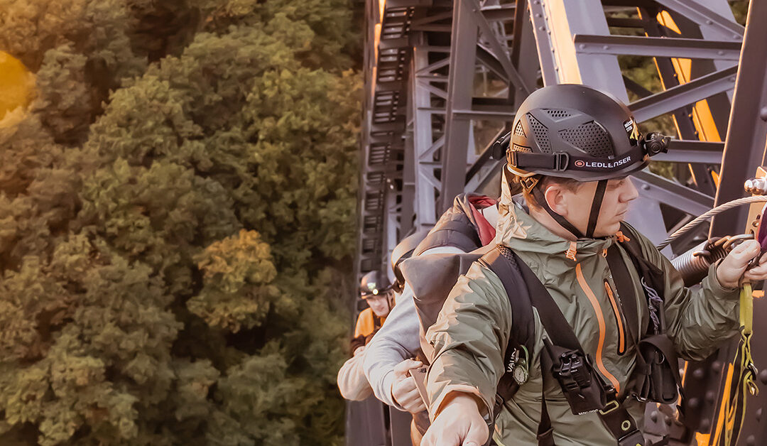 Brückensteig Tour im Sonnenuntergang